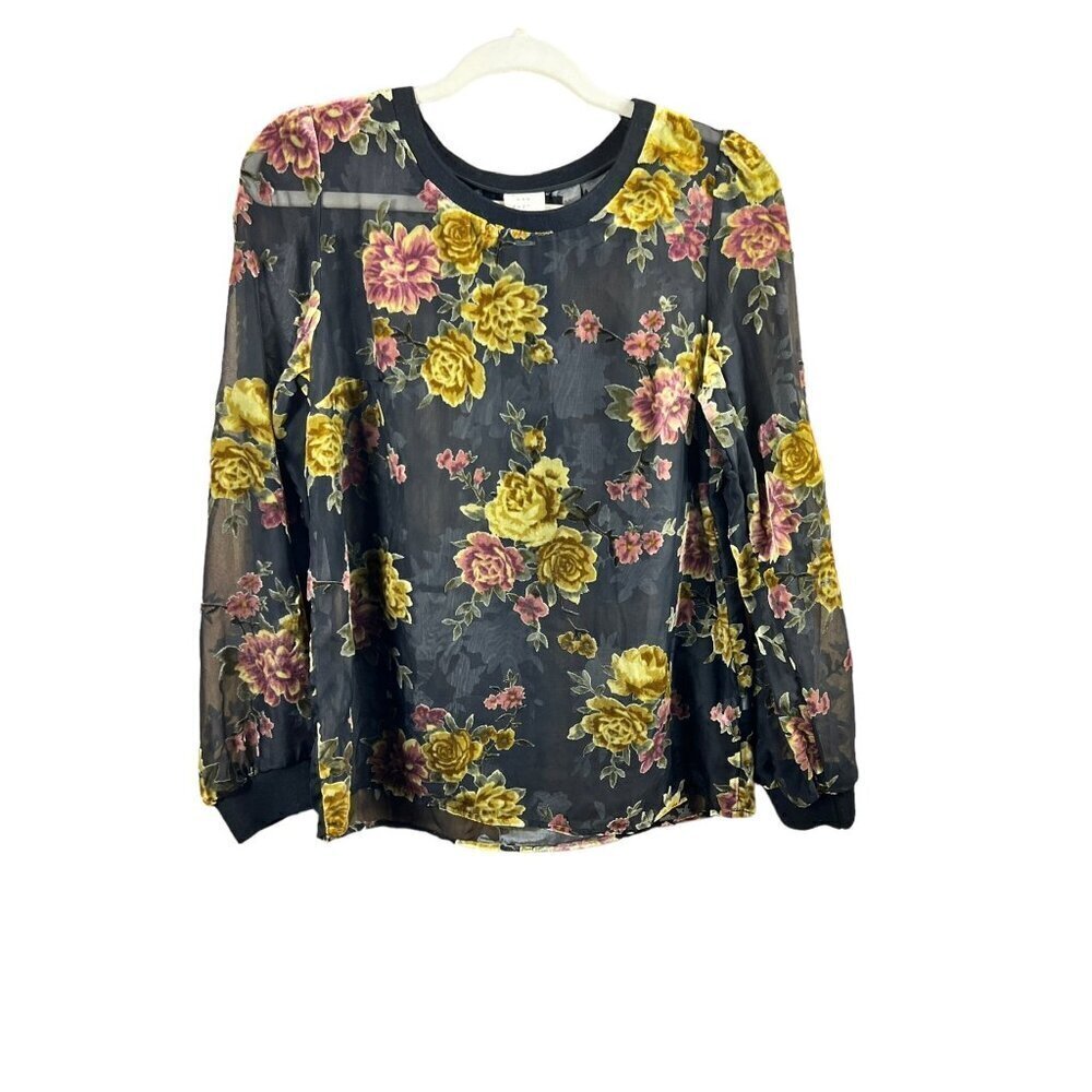 A New Day Women’s Longsleeve Lace Floral Blouse